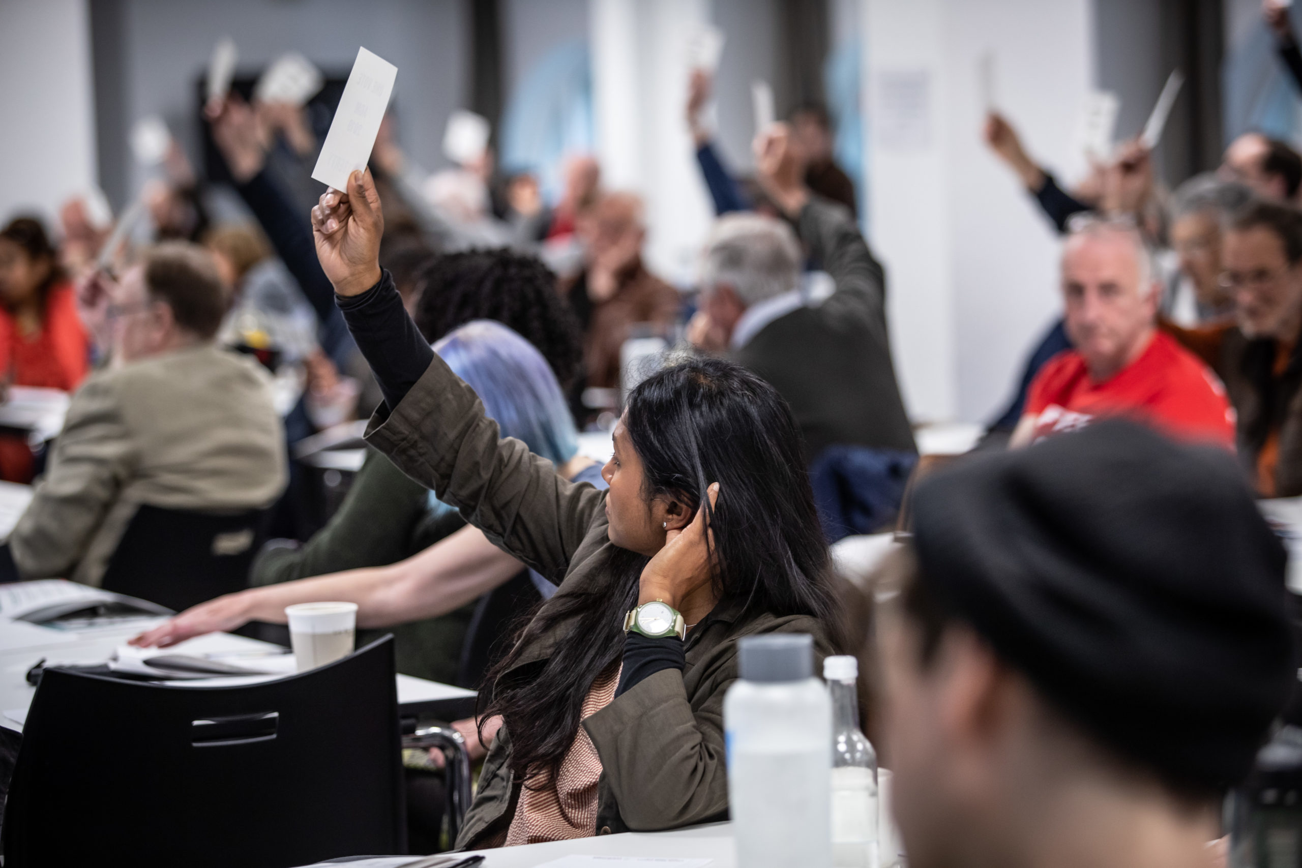 Liberty members voting at Members' Conference