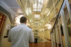 A prison officer in Pentonville Prison