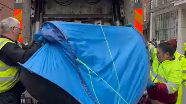 Met Police issues apology and admits officers acted unlawfully after homeless people’s tents removed and destroyed